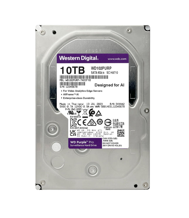 Western Digital WD Purple 10TB Surveillance Hard Drive (WD102PURP)